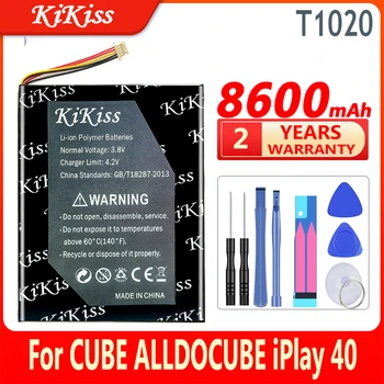 8600mAh KiKiss Ισχυρή Μπαταρία T1020 Για CUBE ALLDOCUBE iPlay 40 iPlay40 PC Ταμπλετών Μπαταρίες