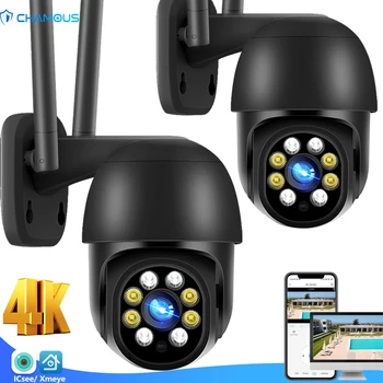 8MP 4K Κάμερα IP, Υπαίθρια WiFi Παρακολούθησης Βίντεο 5MP Αυτόματης Παρακολούθησης 2K κάμερα Ασφαλείας CCTV PTZ H. 265 iCSee Ενίσχυση NVR 1080P Μίνι