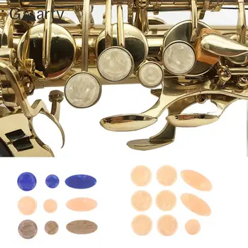 9pcs/set Alto Tenor Saxophone Σοπράνο Σαξόφωνο Μαργαριτάρια Βασικά Κουμπιά Ένθετα Εξαρτήματα