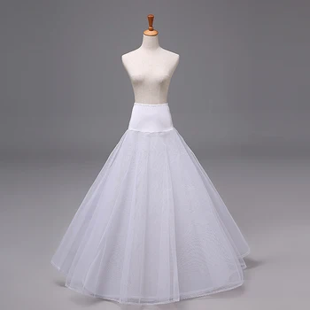 A-γραμμή με ένα δαχτυλίδι χάλυβα, διπλό στρώμα νήμα, δαντέλα, ελαστικό lycra μέση και φούστα, γαμήλιο φόρεμα, τις επιδόσεις φούστα, λευκή φούστα