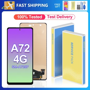 A72 Υψηλός-Ποιότητα 100% Test Για το Samsung Galaxy A72 4G Digitizer Οθόνης Αφής Επίδειξης LCD Συνέλευση Για τη Samsung A725 A725F A725F/DS
