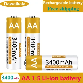 AAA μπαταρία ιόντων λιθίου, 1.5 V επαναφορτιζόμενη μπαταρία AA, 3000mAh, για το τηλεχειριστήριο, ποντίκι, μικρό ανεμιστήρα, ηλεκτρικά παιχνίδια