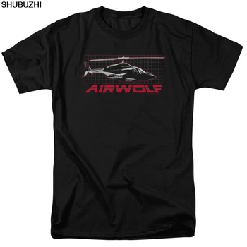 Airwolf ΤΗΛΕΟΠΤΙΚΈΣ Σειρές Air Wolf Ελικόπτερο στο Πλέγμα Άδεια Tee Shirt Ενηλίκων Cool Casual υπερηφάνεια t shirt άνδρες για άνδρες και για Γυναίκες Μόδας sbz1121