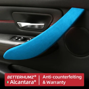 Alcantara Περικάλυμμα Για τη BMW F30 F31 F32 F34 F36 3 4 Σειρά 2pcs Αυτοκίνητο Εσωτερική Πόρτα Λαβή Υποβραχιόνιο Περιποίησης Επιτροπής Καλύπτει Αξεσουάρ αυτοκινήτων