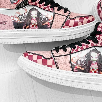 Anime Παπούτσια Nezuko Επίθεση onTitan Αθλητικά παπούτσια Κινουμένων σχεδίων Tanjirou Cosplay Περιστασιακά Υψηλή Κορυφή Παπούτσια Τρέχοντας Παπούτσια Πάνινα παπούτσια των Γυναικών 35-46
