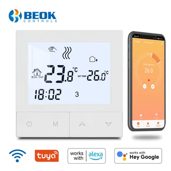 Beok Tuya Smart Home Wifi Θερμοστάτη Ηλεκτρική Ενδοδαπέδια Θέρμανση Νερού Λέβητα Φυσικού Αερίου Ελεγκτής Θερμοκρασίας Τηλεχειριστήριο Alexa