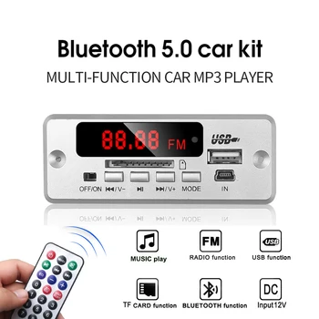 Bluetooth V5.0 Στερεοφωνικό MP3 Αποκωδικοποίηση Πινάκων Ενότητα Ασύρματο USB MP3 Player Υποδοχή Κάρτας TF / USB / FM / το Τηλεχειριστήριο Για το Αυτοκίνητο Ομιλητής Τηλέφωνο