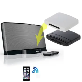 Bluetooth-συμβατό σύστημα Ήχου της Μουσικής 30 Pin Δεκτών Bluetooth-συμβατό σύστημα 2.0 Audio Δέκτη Ασύρματου Προσαρμογέα Ήχου