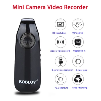 Boblov 007 Μίνι Βιντεοκάμερες Καταγραφέα Αστυνομία Στυλό Camara Σώμα Φοριέται 32GB Κάμερα Στιγμιότυπο Καταγραφή Βρόχων Cam Ανίχνευση Κινήσεων