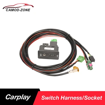 CarPlay Πολυμέσων AUX MIB2 PRO USB AMI Εγκαταστήσετε το Plug Υποδοχή Κουμπί Διακοπτών Λουρί Για τη VW, MQB MIB Golf MK7 Lamando 5G0035222E