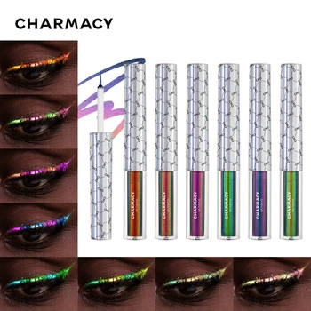 CHARMACY Duochrome Eyeliner Υγρό Αδιάβροχο Μακράς διάρκειας μολύβι Ματιών Εξαιρετικά-λεπτό Άκρο Eyeliner Υψηλή Χρωστική ουσία Glitter Μακιγιάζ των Ματιών