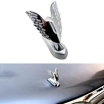 Chrome Καθολική Eagle Wing Car Styling Μπροστινό Καπό Στάση Κουκούλα Σήμα, Αυτοκόλλητα 3D Μοτοσικλετών μηχανικών Δίκυκλων Λάσπη Φρουρά Διακόσμηση Αυτοκόλλητα