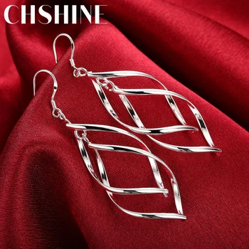 CHSHINE Καλά Υψηλός-ποιότητα 925 εξαιρετικά Ασημένια Σκουλαρίκια Κοσμήματος μόδας κομψή Γυναίκα που Κρέμεται Πτώση μακριά γαμήλια Δώρα Χριστουγέννων