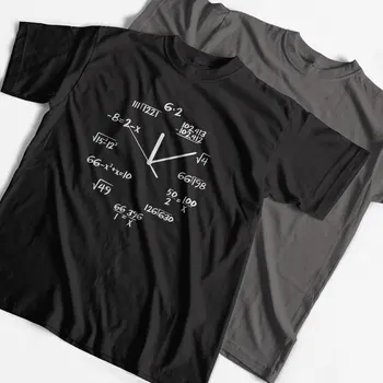 COOLMIND 100% Βαμβάκι Μαθηματικά Ρολόι Εκτύπωση Αστεία Men T Shirt Casual Κοντό Μανίκι o-neck Άνδρες Tshirt Δροσερό Καλοκαιρινό t-shirt Mens Πουκάμισο Γραμμάτων τ