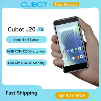 Cubot J20, 4-Ίντσας Μίνι Smartphone, 16/32GB ROM (128GB Extended), διπλή SIM Διπλή 4G Celulares, Android Κινητά Τηλέφωνα, 2350mAh, GPS