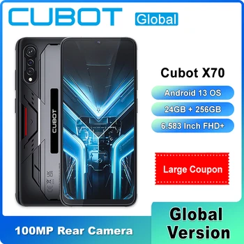 Cubot X70 6.583 Inch FHD+ Smartphone Android 13 Helio G99 24GB+256GB 100MP Κάμερα NFC Μπαταρία 5200mAh Διπλή SIM του Τηλεφώνου