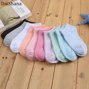 DaiShana 20pieces=10pair/lot Νέα Μόδα Καραμέλα χρωματιστές Κάλτσες Γυναικών Αστράγαλο Κάλτσα Αστείο Χαριτωμένο Βάρκα Κάλτσες Casual Κυρία Κορίτσι Sokken Mujer