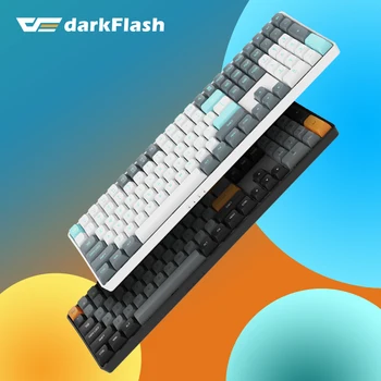 Darkflash GD101 Μηχανικό Πληκτρολόγιο 100 Κλειδιά USB Type-C 2.4 συνδεμένες με καλώδιο και Ασύρματη Κόκκινο Διακόπτη Gaming Γραφείο Keboards για το Lap-top PC