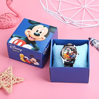 Disney Mickey παιδικά Ρολόι αγόρι και κορίτσι κινούμενα σχέδια των Παιδιών, το Δώρο με το Κουτί Παιχνίδια Εξαίσια Ρολόι για Παιδιά Δώρα γενεθλίων