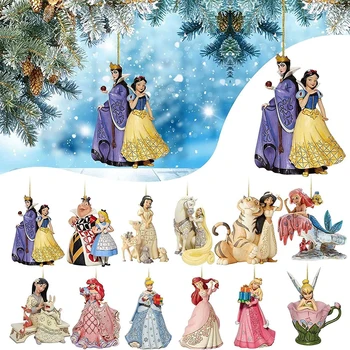 Disney Princess Χριστουγεννιάτικο Δέντρο Στολίδι Κρεμαστό Κόσμημα Χιονάτη Η Σταχτοπούτα Aurora Ariel Κουδούνι Αλίκη Anime Στοιχεία Χριστούγεννα Διακόσμηση