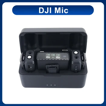 DJI Mic, Ασύρματο Μικρόφωνο, Dual-Κανάλι Καταγραφή 250m Σειρά Μετάδοσης Επαγγελματικό Στούντιο Ηχογράφησης Εξοπλισμός