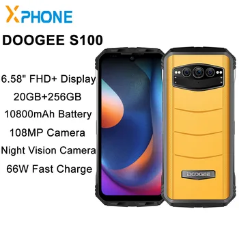 DOOGEE S100 Τραχύ Τηλέφωνο 20GB+256G 108MP Κάμερα Νυχτερινής Όρασης 10800 mAh το 6,58