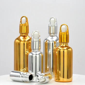 Dropper Μπουκάλια 5ml-100ml Αντιδραστήριο Πτώση Ματιών Χρυσή Επένδυση Γυαλιού Έξοχο Αρωματοθεραπεία Υγρό Σιφώνιο Μπουκαλιών Επαναληπτικής χρήσεως Μπουκάλια Ταξιδιού