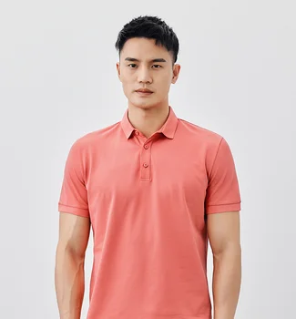 DZ039Q περιστασιακό κοντό sleeved πουκάμισο πόλο ανδρών το καλοκαίρι το νέο στερεό χρώμα μισό μανίκια Πέτο T-shirt