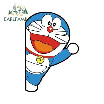 EARLFAMILY 15cm x 10.15 cm για Doraemon Car Αυτοκόλλητα Βινυλίου Αξεσουάρ Αυτοκινήτων Decal Campervan Μοτοσικλετών Αδιάβροχη Αντηλιακή προστασία Διακόσμηση