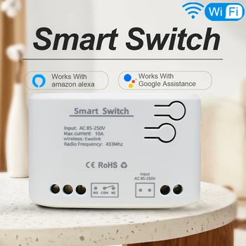 eWeLink Wifi Mini Smart Switch DIY 1 Κανάλι Ενότητα Ελέγχου Διακόπτη APP Τηλεχειριστήριο Ελαφρύ Χρονόμετρο Λειτουργεί Με Alexa, Google Σπίτι