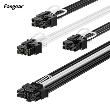 Fasgear PCIe 5.0 GPU Καλώδιο Δύναμης Sleeved 70cm 12VHPWR Συνδετήρας Συμβατό σύστημα για το RTX 3090 Ti 4080 4090 για ASUS ΕΒΓΑ Seasonic