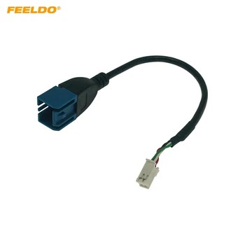FEELDO Car Audio Input Media Data Καλώδιο Mini USB Σε 4Pin Καλώδιο Προσαρμογέα Για τη Nissan Σειράς της Ford USB AUX Μεταφοράς