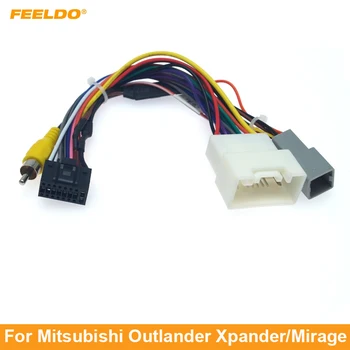 FEELDO Αυτοκίνητο Στερεοφωνικό Ραδιόφωνο 16PIN Προσαρμοστής Καλώδιο Δύναμης Για τη Mitsubishi Outlander Xpander/Mirage Ήχου 16Pin Λουρί Καλωδίωσης