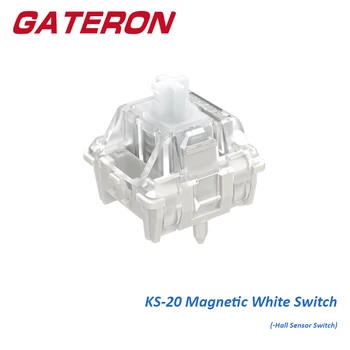 GATERON KS-20 Hall Effect Sensor Μαγνητικός Λευκός Διακόπτης SMD RGB Γραμμική DIY Προσαρμοσμένο Πληκτρολόγιο για Δωρεάν Θέτοντας Προ Ταξιδιού