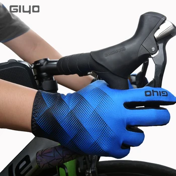 Giyo Luvas de Bicicletas Θερμική Fleece Γάντια Ανακύκλωσης Φθινόπωρο Χειμώνα Άθλημα Πλήρη Δάχτυλο Γάντια MTB Ποδήλατο Δρόμου Αφής Οθόνη Γάντι