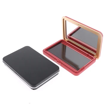 Glitter Μακιγιάζ Διανομής Κουτί με Καθρέφτη 1pcs ο Μαύρος Μεταλλινών Κενή Μαγνητική Καλλυντικά Παλέτα Σκιά ματιών, Ρουζ DIY Κουτί Μακιγιάζ