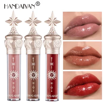 Handaiyan 8 Χρώματα Lip Gloss Μακράς Διαρκείας Λάμψη Κόκκινο Nude Κραγιόν Υγρό Αδιάβροχο Ενυδατώνει Φωτεινή Lipgloss Μακιγιάζ