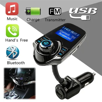 Hands-free Bluetooth-συμβατό Car Kit MP3 Music Player FM Transmitter 5V 2.1 A Φορτιστής Αυτοκινήτων USB 1.44