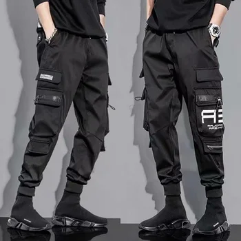 Harajuku Joggers Παντελόνι Ανδρών Μόδας Στρατιωτική Techwear Τρέξιμο Streetwear Ανδρική Ενδυμασία Χιπ Χοπ, Punk Αθλητική Ένδυση Καλοκαίρι