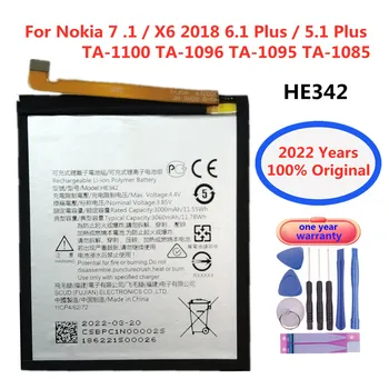 HE342 Αντικατάσταση Μπαταρίας Για το Nokia X6 2018 6.1 Συν 7 .1 /5.1 Συν TA-1100 TA-1096 TA-1095 TA-1085 Έξυπνο Κινητό Τηλέφωνο Μπαταρία