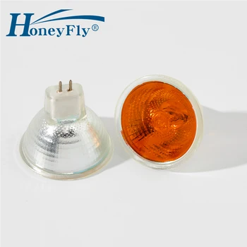 HoneyFly 5pcs Φλόγα Λαμπτήρας 35W/50W 12V/110V/220V GU5.3 JCDR Dimmable Πορτοκαλί Αλόγονου Βολβών Επικέντρων Χαλαζία Φούρνο Τζάκι