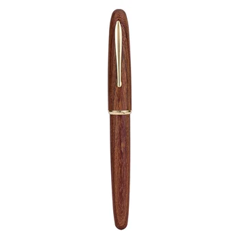 Hongdian 660 Φυσική Κόκκινη Ξύλινη Πένα Ξύλινο Δία Lucky Star το Golden Nib Όμορφη Μάνδρα EF/F 0.4/0.6 mm Γράφοντας Στυλό