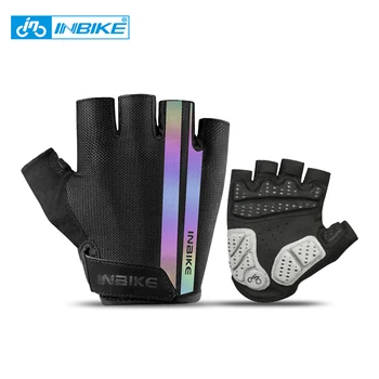 INBIKE ξεπούλημα Ποδηλασία Γάντια Half Finger Προστατευόμενος από τους κραδασμούς Αναπνεύσιμος MTB Sports Γυμναστήριο Γάντια Άνδρες Γυναίκες Ποδηλασία Εξοπλισμός MH519