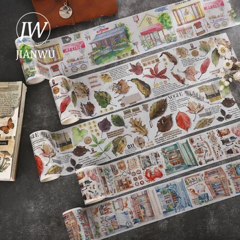 JIANWU 200cm Χαριτωμένο Εφημερίδα Εξωραϊσμού Ταινία Washi Αισθητική Παλαιό Ύφος Scrapbooking, Διακόσμηση Κολλητική Ταινία Kawaii Χαρτικά