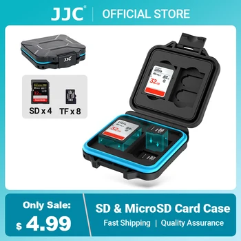 JJC SD Κάρτα Κάτοχος Κάρτας Micro SD Περίπτωση Αδιάβροχη Κάρτα Μνήμης Κιβώτιο Αποθήκευσης Διοργανωτών Προστατευόμενος από τους κραδασμούς Αφρού της EVA Μαξιλάρι Σκληρό Κέλυφος Microsd