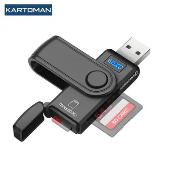 KARTOMAN USB 3.0 Πολυ Αναγνώστης Καρτών Μνήμης Προσαρμογέα Cardreader για Micro SD/TF Microsd Αναγνώστες για τον Υπολογιστή pc
