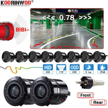 Koorinwoo Ευφυές Σύστημα Για τα Αυτοκίνητα Parktronic 4/6/8 Δυναμική Smart camera Πίσω Αισθητήρες Στάθμευσης Συναγερμού Κάμερες Μπροστά το Αυτοκίνητο-Styling