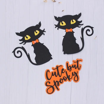 KSCRAFT Απόκριες Μαύρες Γάτες Κοπής Μετάλλων Πεθαίνει Στένσιλ για DIY Scrapbooking Διακοσμητική Αποτύπωση σε ανάγλυφο Εγγράφου DIY Κάρτες