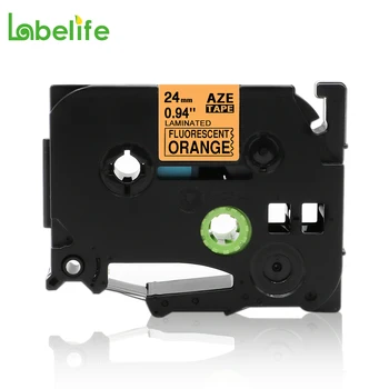 Labelife TZe-B51 TZe-C51 24mm Ταινία Φθορισμού Πορτοκαλί/Κίτρινο/Πράσινο Συμβατό για Brother P-touch εκτυπωτής ετικετών PT-D600 maker