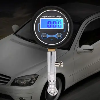 LCD Ψηφιακός Μετρητής Πίεσης Ροδών 0-200PSI Ελαστικών αυτοκινήτου Αυτοκινήτων Πίεσης Αέρα Για τη Μοτοσικλέτα Φορτηγών Αυτοκινήτων Μοτοσικλετών Ποδηλάτων Οχημάτων Ελεγκτής